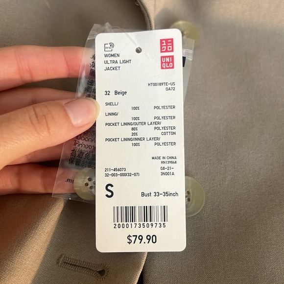 UNIQLO Women’s Beige Blazer Medium US Small - Picture 7 of 8